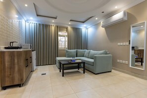 พรีเมียมสตูดิโอ, 1 ห้องนอน | เครื่องนอนระดับพรีเมียม, Wi-Fi ฟรี, ผ้าปูที่นอน