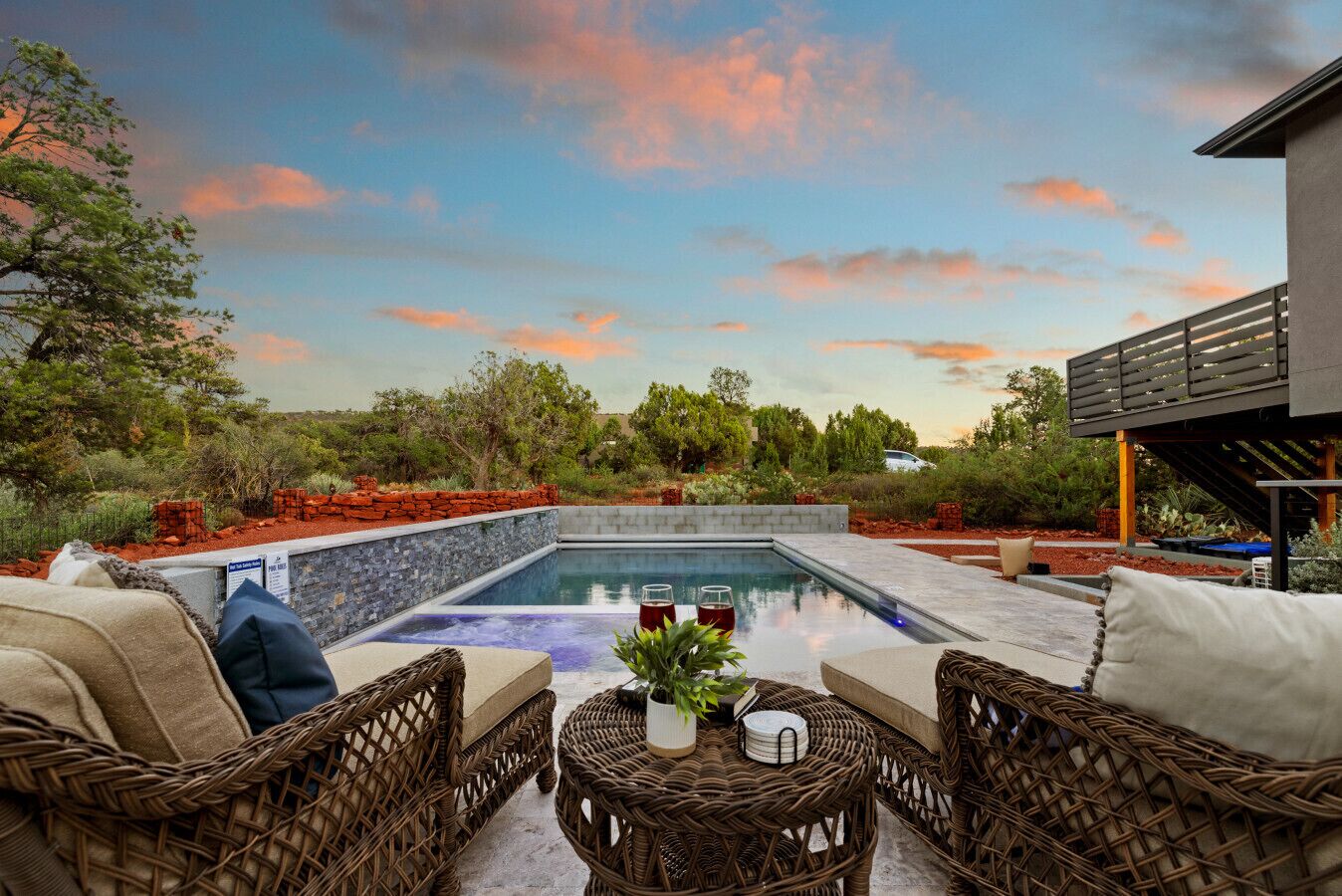 A heated pool