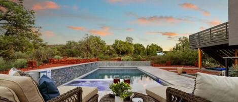 A heated pool