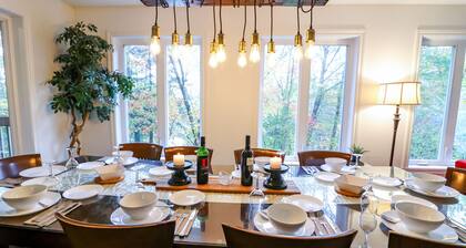 Chalet Bord de Rivière Tranquille & Privé Spa Billard Quai a 20 min de Tremblant