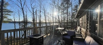  Lakefront Log Cabin Getaway on Sabattus Pond - Dog Friendly!