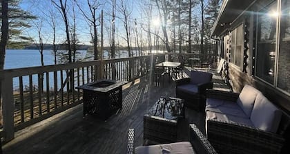 Lakefront Log Cabin Getaway on Sabattus Pond - Dog Friendly!