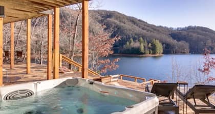 Luxe Lakefront Villa w/ Dock, Hot Tub & Fire Pit