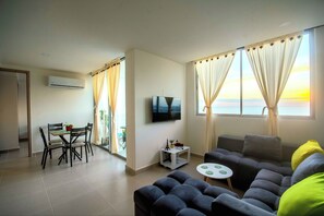 TV - Exclusivo Apto con Vistas al Bello Atardecer de Cartagena (La Boquilla)