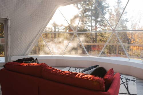 A secluded dome cabin offering a space of rest to restore body, soul, and spirit