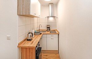 Fridge, stovetop, cookware/dishes/utensils