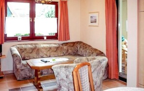 Télévision, cheminée, chaîne hi-fi