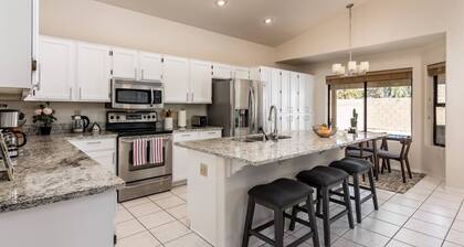 Spacious Sunny Oasis: 4BR, Pool, Games located near Mesa and Gilbert.