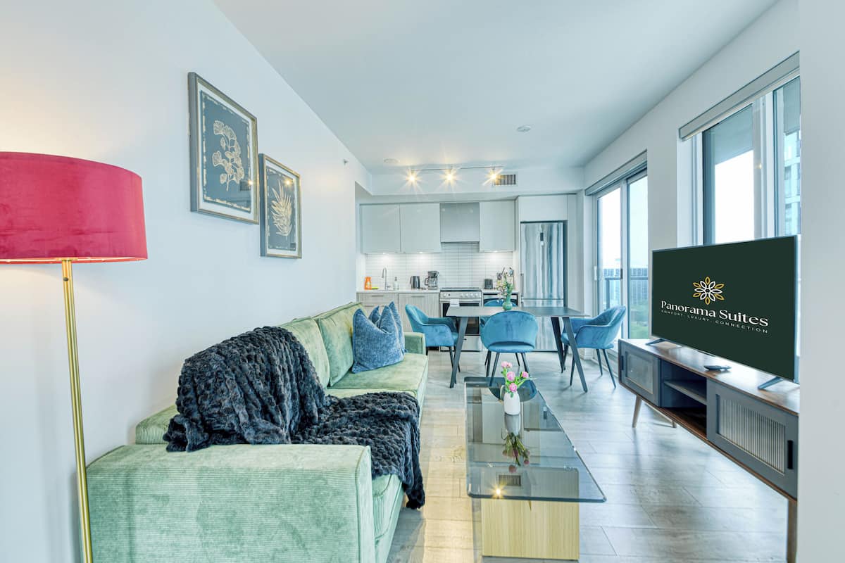 Superior Suite, 2 Bedrooms, Non Smoking, City View | Living area | 50-inch Smart TV with digital channels, Netflix, Hulu