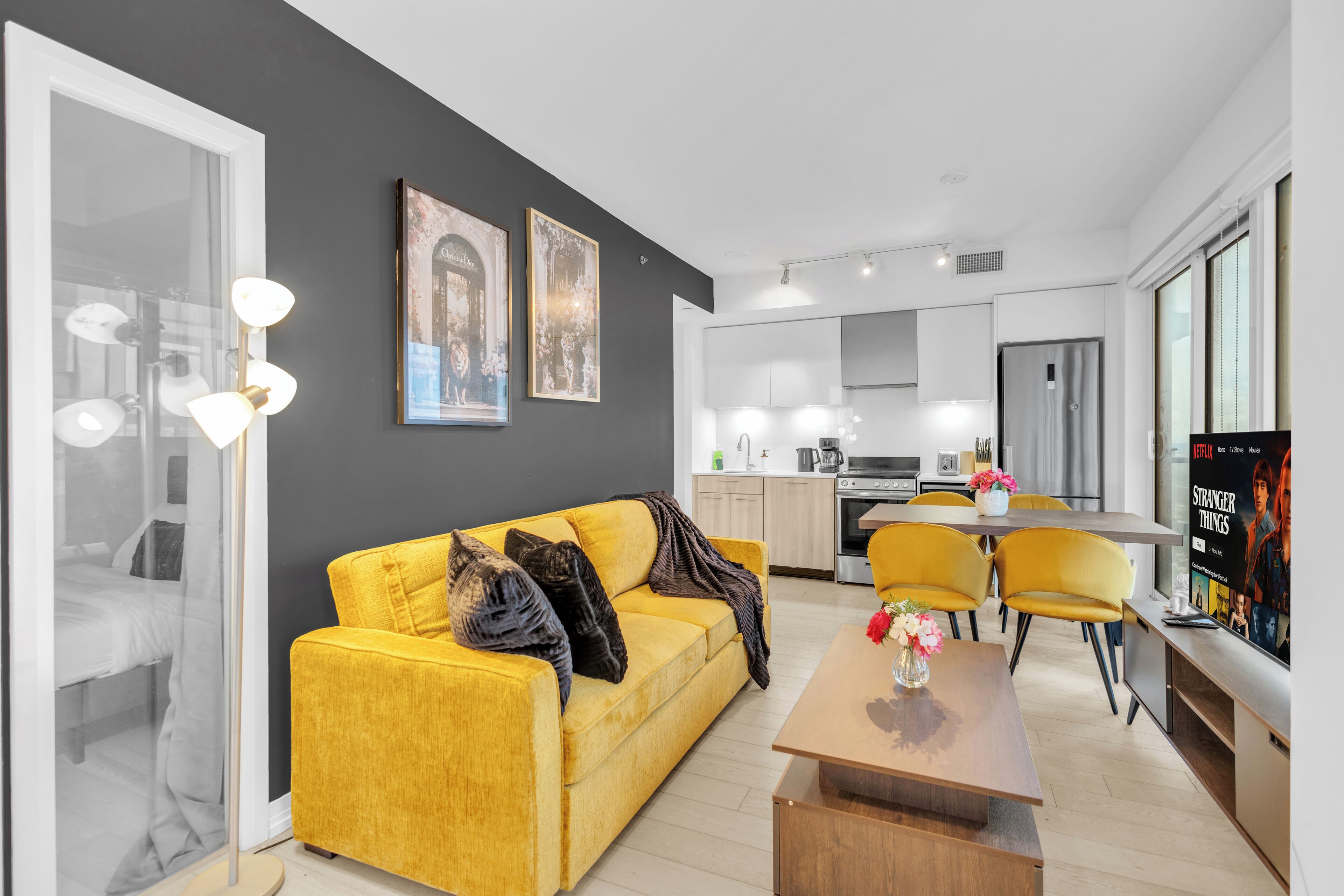 Design Suite, 3 Bedrooms, Balcony, Lake View | Living area | 50-inch Smart TV with digital channels, Netflix, Hulu