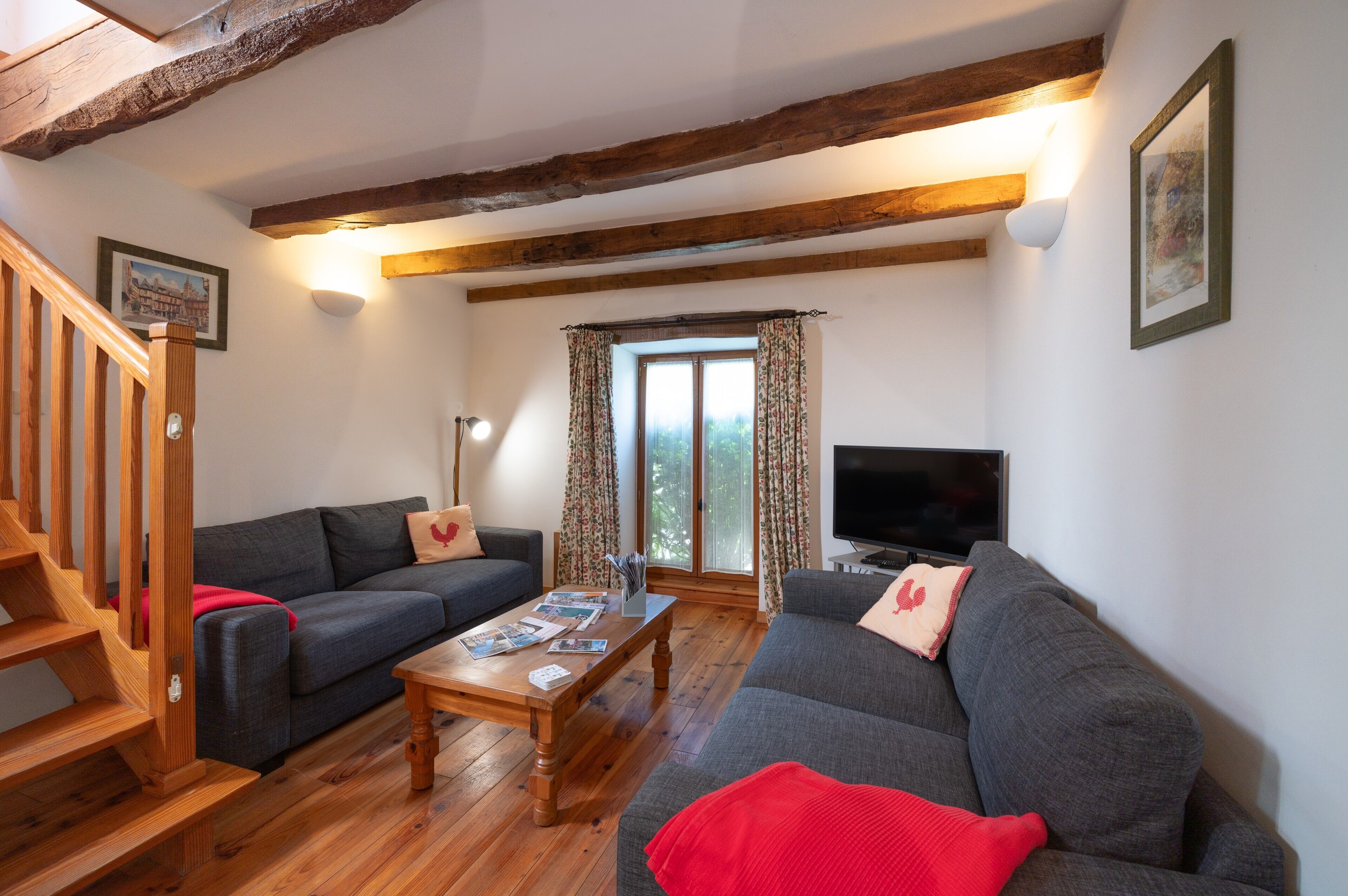 Televisio, DVD-soitin, pöytätennispöytä