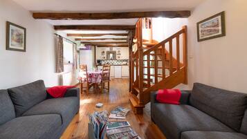 TV, DVD player, ping pong