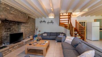 TV, DVD player, ping pong