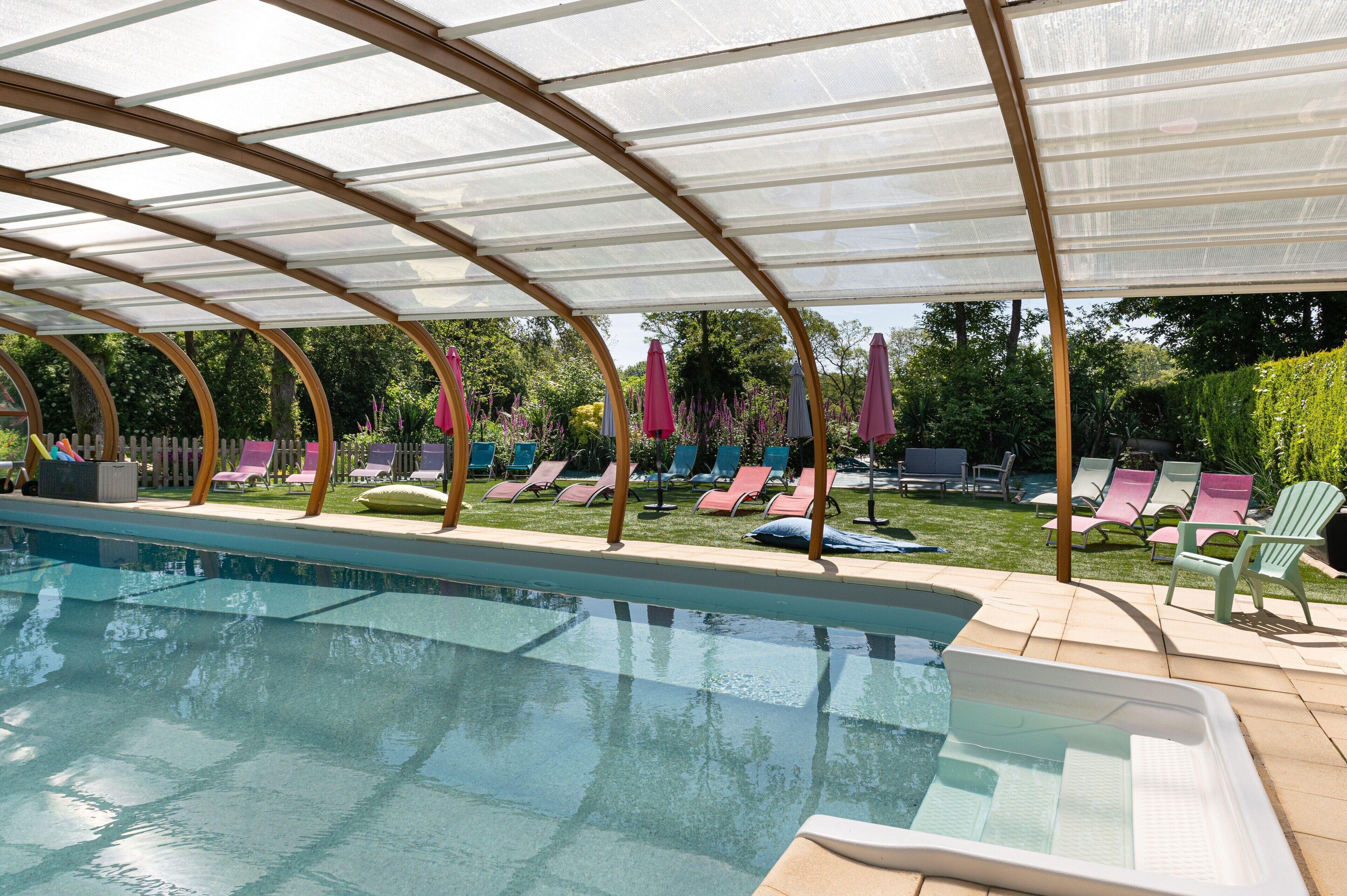 Una piscina riscaldata