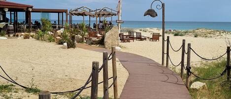 Vlak bij het strand