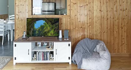 Relax by our scenic brook and enjoy the view of the Green Mountains!