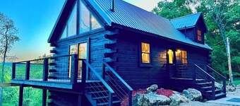 Black Bear A-Frame Waterfront Log Cabin with Hot Tub Jacuzzi