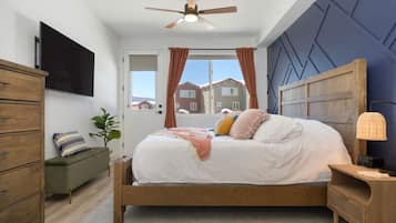 2 bedrooms, iron/ironing board, travel crib, free WiFi