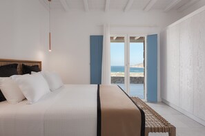2 bedrooms, Egyptian cotton sheets, premium bedding, memory-foam beds - Retreat Hill Luxury Villas Mykonos (Mykonos)