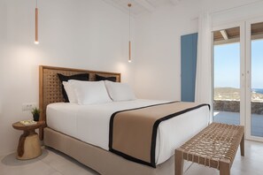 Vila Deluks, pemandangan laut | 2 kamar tidur, seprai katun Mesir, seprai premium, dan busa memori