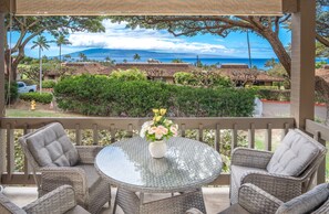 Outdoor dining - Aloha Maui! Welcoming You to Our Newly Remodeled Ocean View Condo 3BR/3BA (Lahaina)
