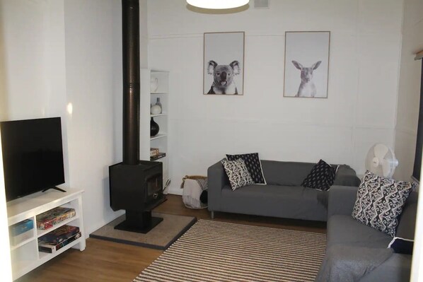 Smart TV, fireplace