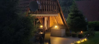 Gemütliches Holzhaus in Wolfshagen im Harz. Familienfreundlich