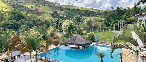 2 indoor pools, 2 outdoor pools, pool umbrellas, sun loungers