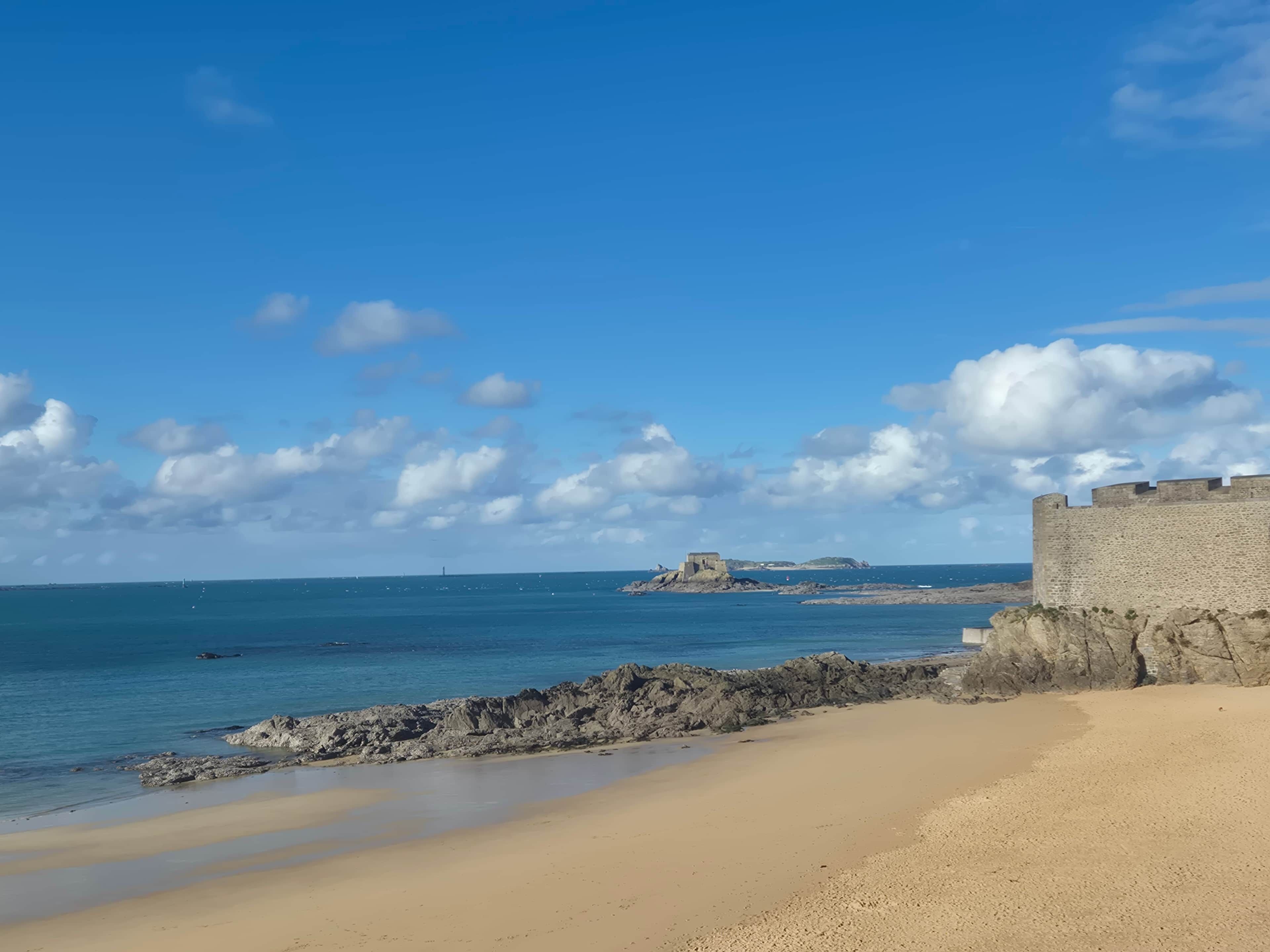 On the beach, beach towels