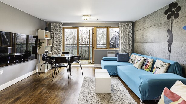 Basic Apartment | Living area | TV - Modern 2-bed Flat, Bethnal Green (London)