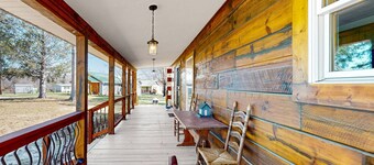 Updated and peaceful home with open layout, fireplace, streaming, deck, AC