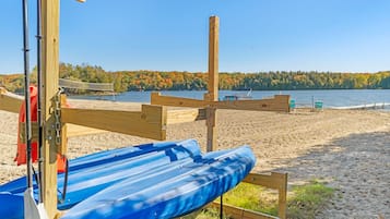 Sun-loungers, beach towels