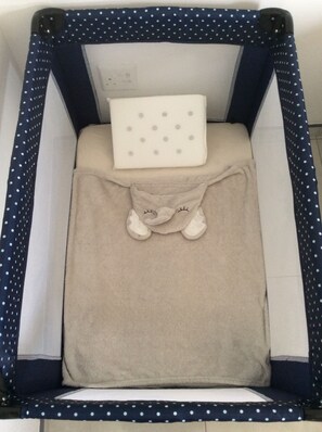 2 bedrooms, iron/ironing board, travel crib, WiFi