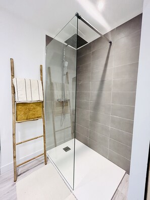 Shower, hair dryer, towels, soap - Bienvenue au Royal Séjour (Boulogne-sur-Mer)