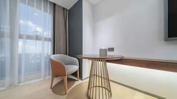 Premium bedding, down comforters, free minibar, individually decorated