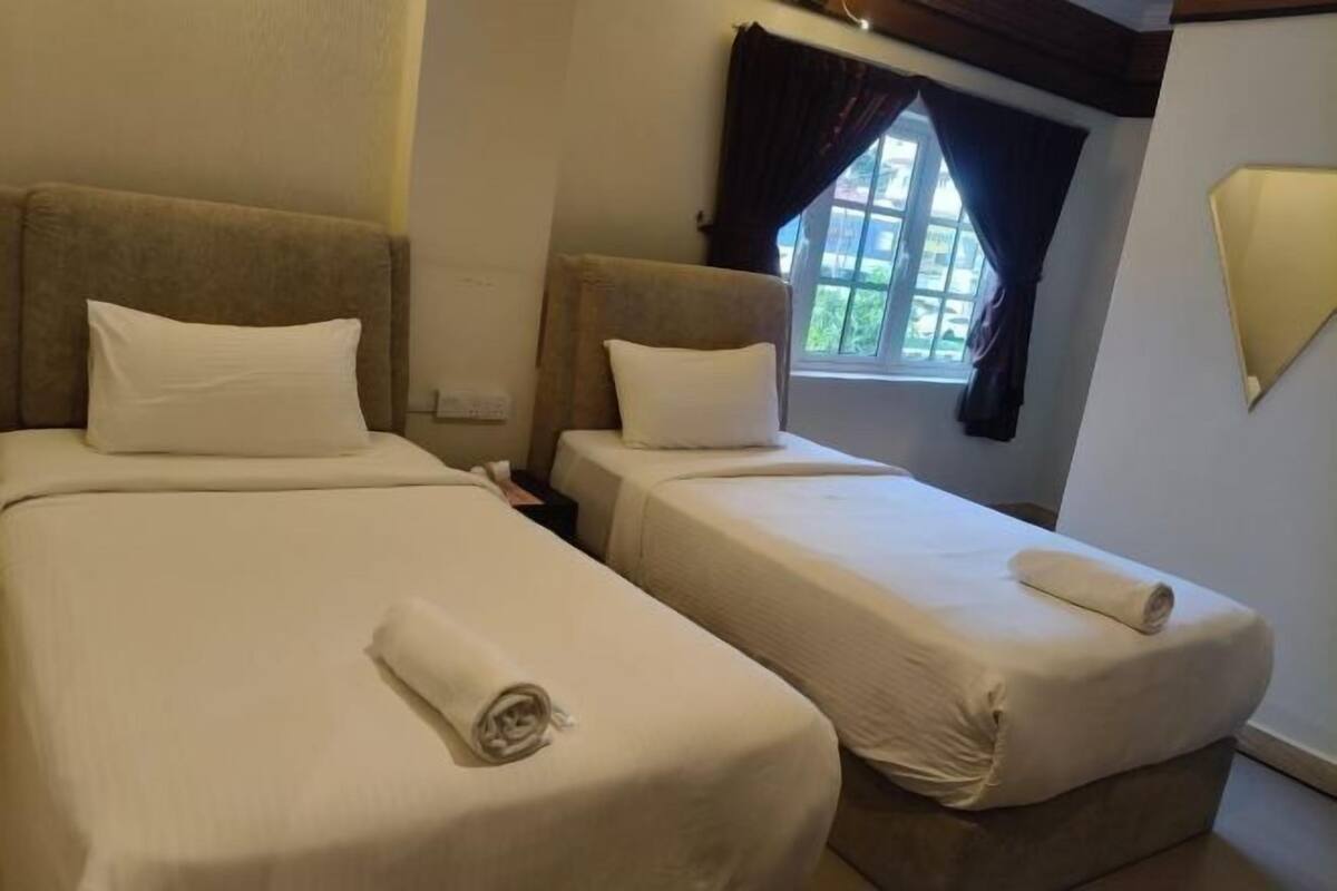 Blackout curtains, iron/ironing board, free WiFi, bed sheets