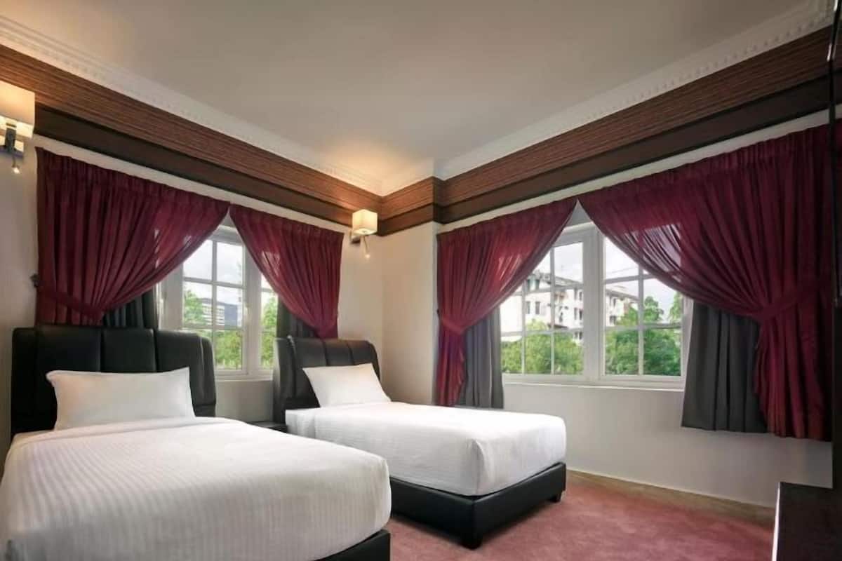 Blackout curtains, iron/ironing board, free WiFi, bed sheets