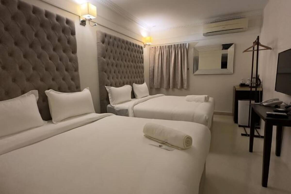 Blackout curtains, iron/ironing board, free WiFi, bed sheets