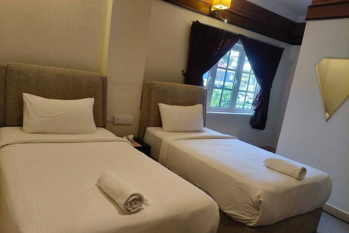 Blackout drapes, iron/ironing board, free WiFi, bed sheets