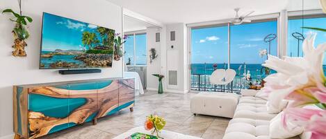 Una Smart TV, libros