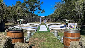 Outdoor wedding area