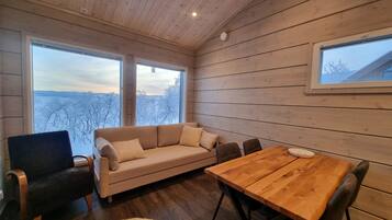 Televisión y chimenea