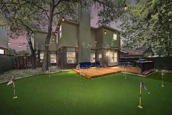 Unique mini-golf in backyard for ultimate level of entertainment.