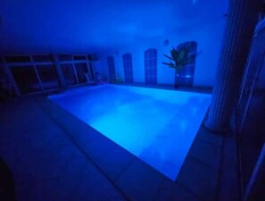 Indoor pool, a heated pool