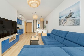 Apartment, 1 Bedroom, Balcony, Sea View | Living room - Blue Apartment With Sea View by Renters (Darlowo)