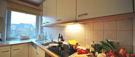 KĂŒhlschrank, Mikrowelle, Ofen, Herdplatte