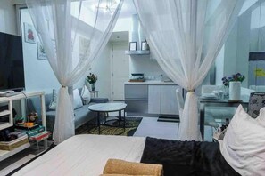 Apartment | 1 Schlafzimmer, Bügeleisen/Bügelbrett, kostenloses WLAN, Bettwäsche