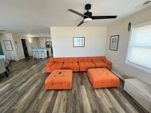 TV, fireplace - Gorgeous Ocean Front - Sleep 8 (Surf City)