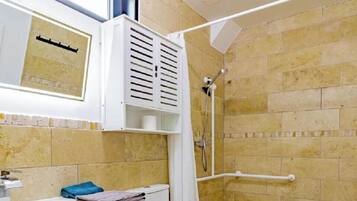 Hair dryer, towels