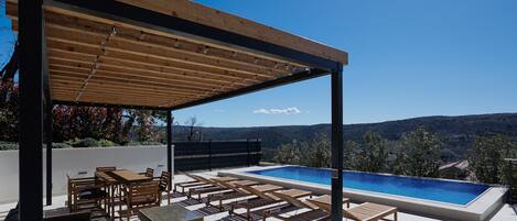 Outdoor pool, a heated pool